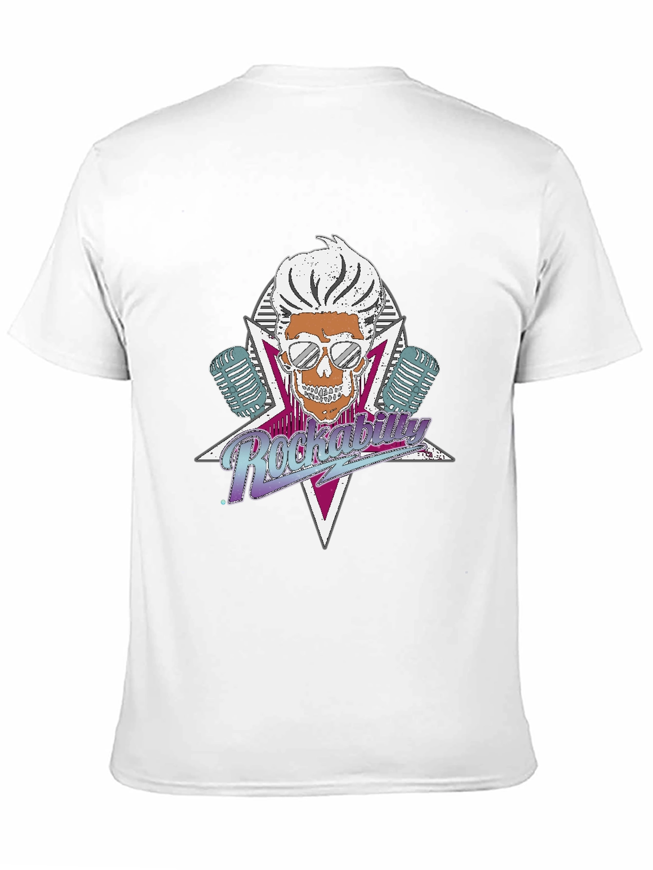 Rockabilly Skull Graphic T-Shirt