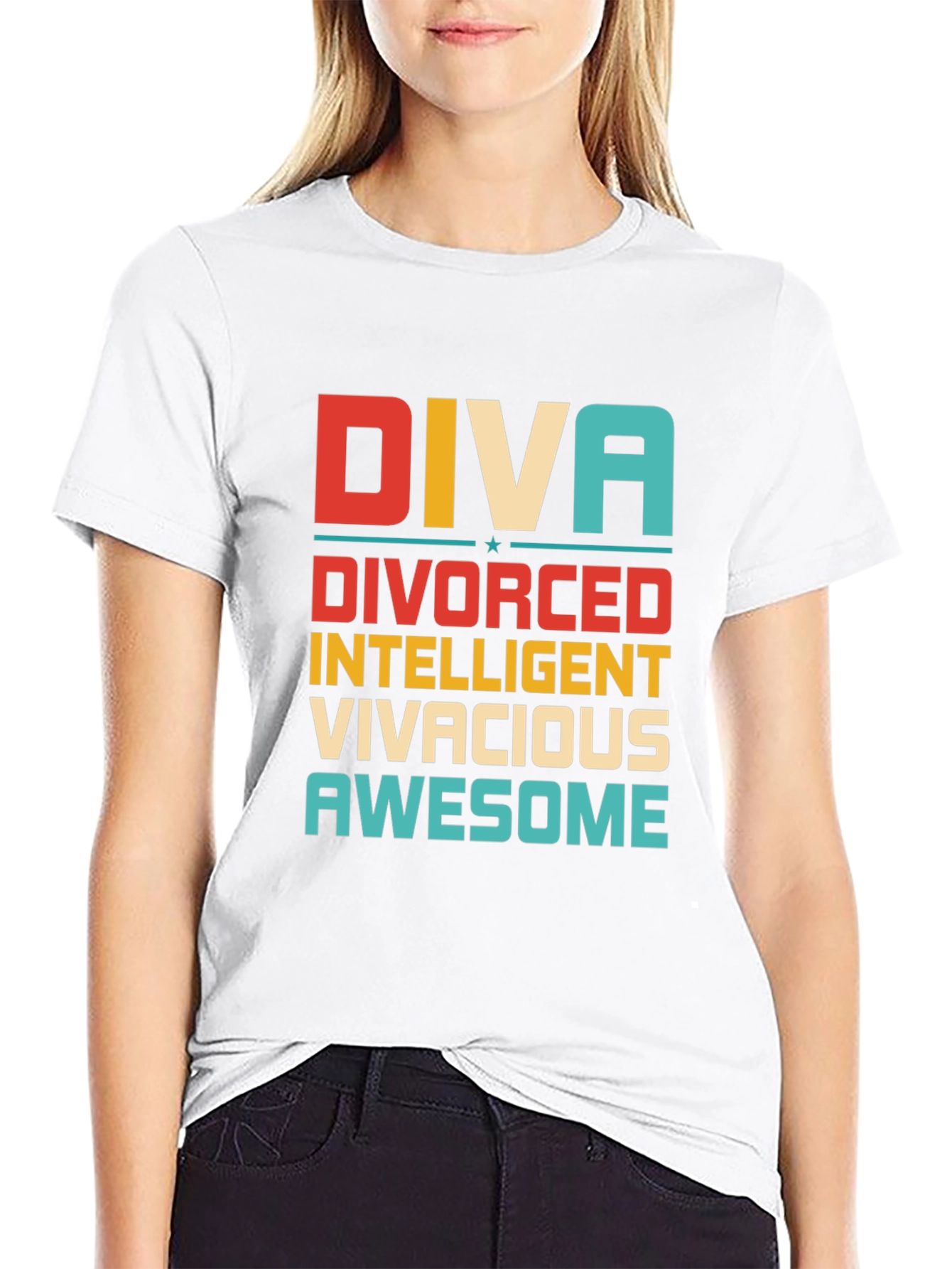 Diva Divorced Intelligent Vivacious Awesome Tee