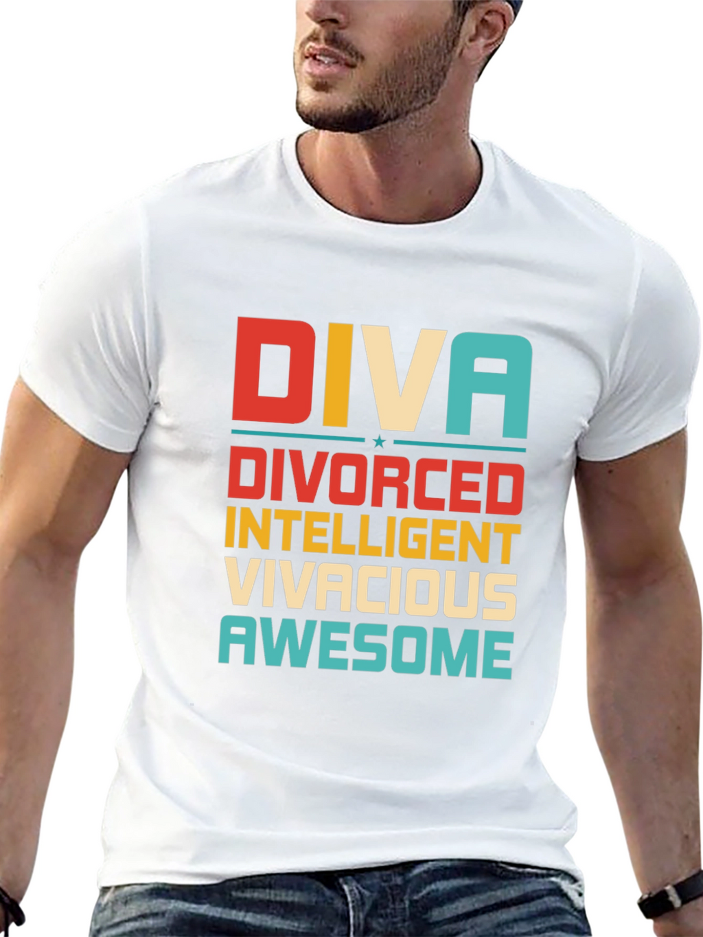 Diva Divorced Intelligent Vivacious Awesome Tee