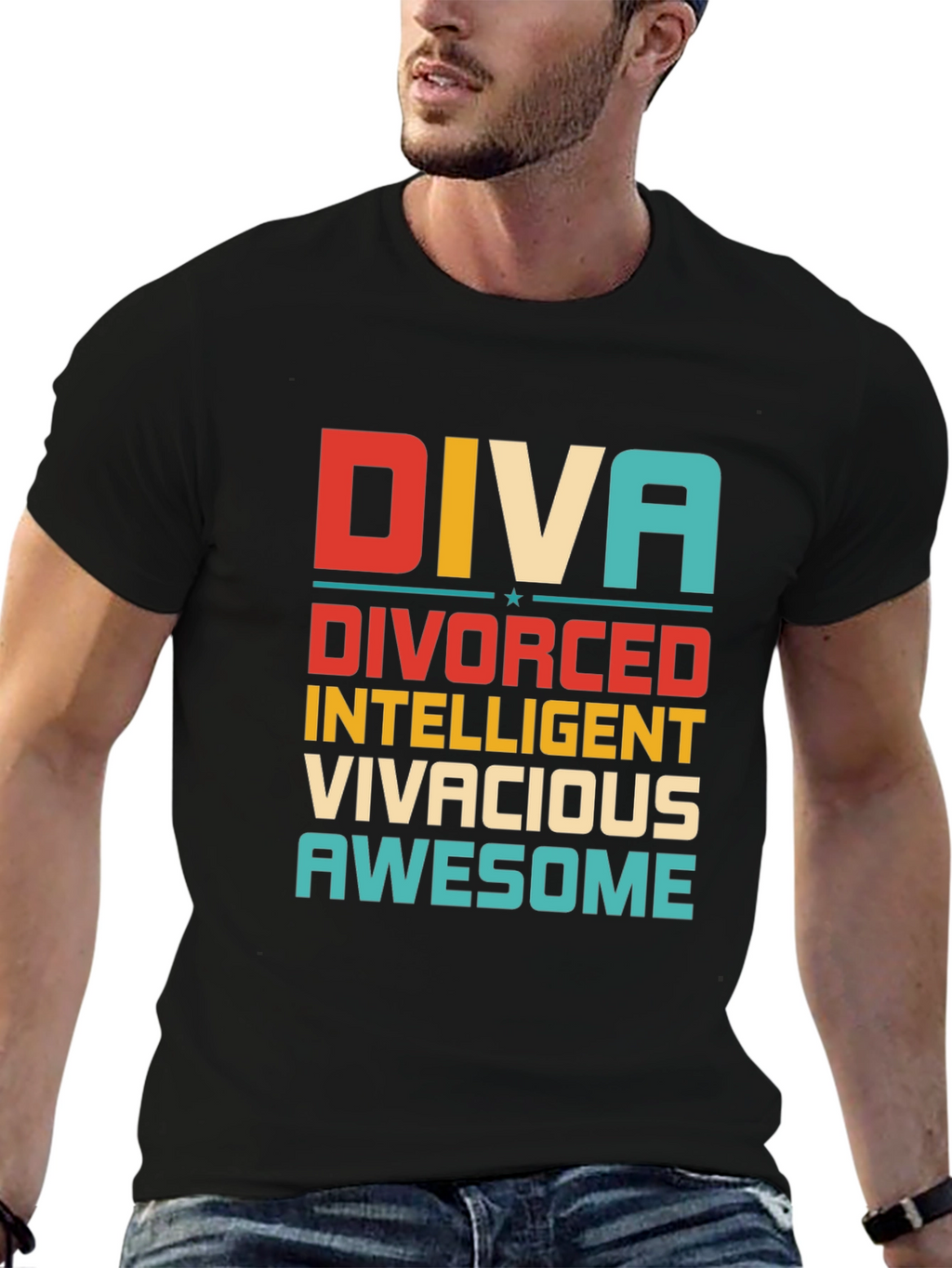 Diva Divorced Intelligent Vivacious Awesome Tee