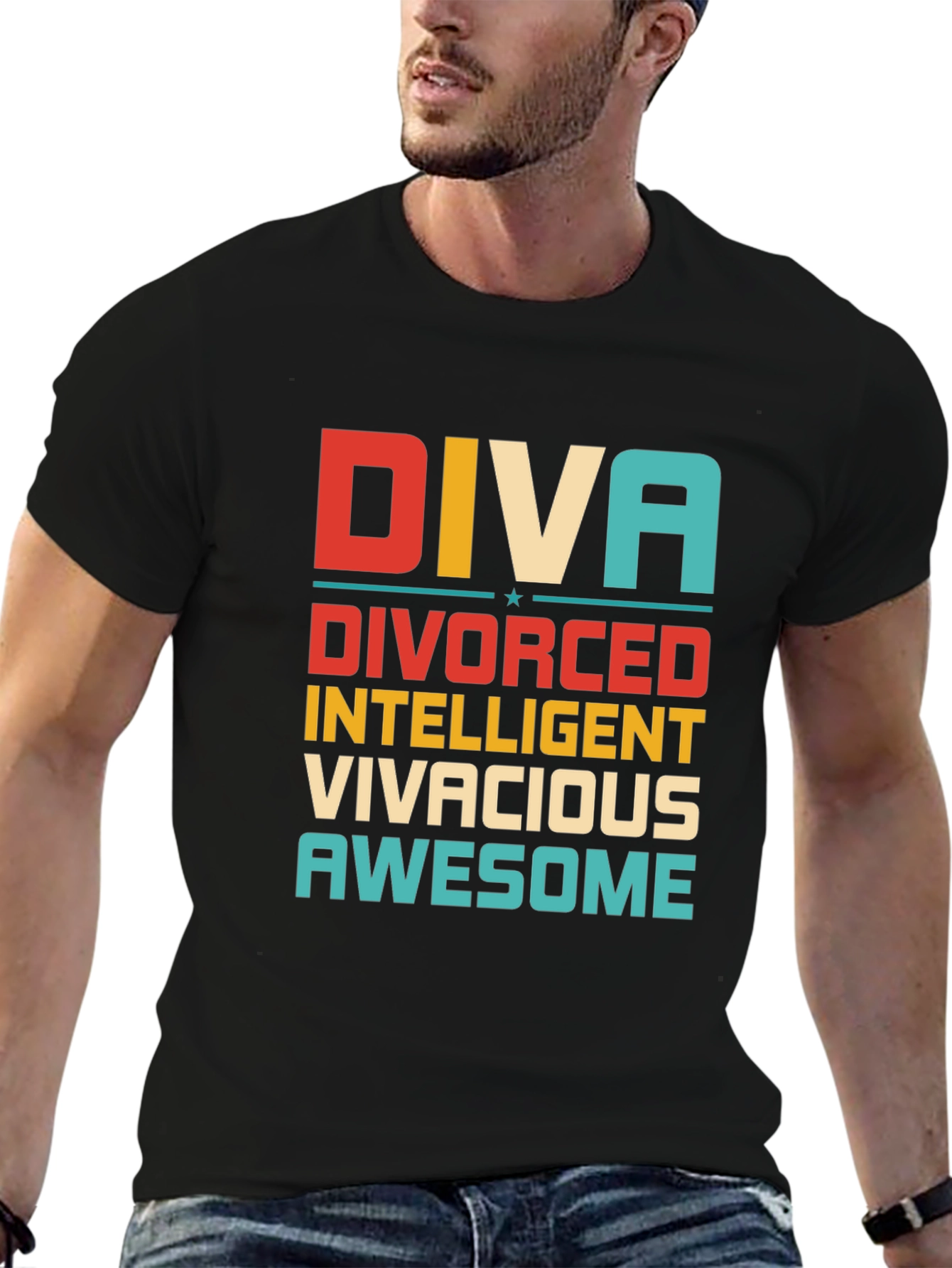 Diva Divorced Intelligent Vivacious Awesome Tee