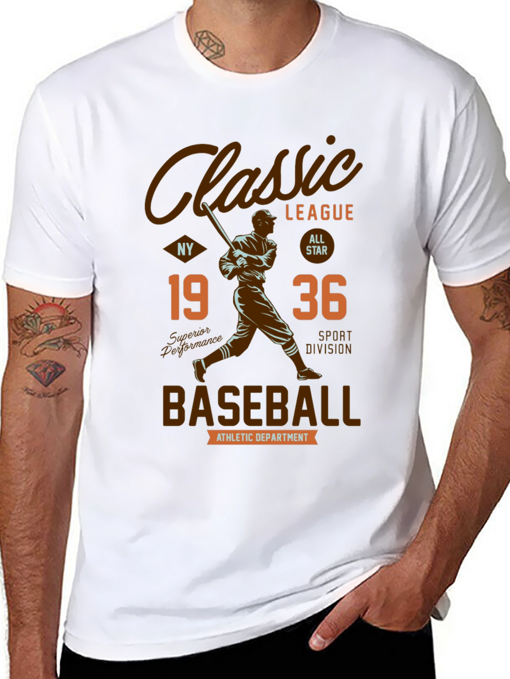 Classic League Baseball Graphic T-Shirt