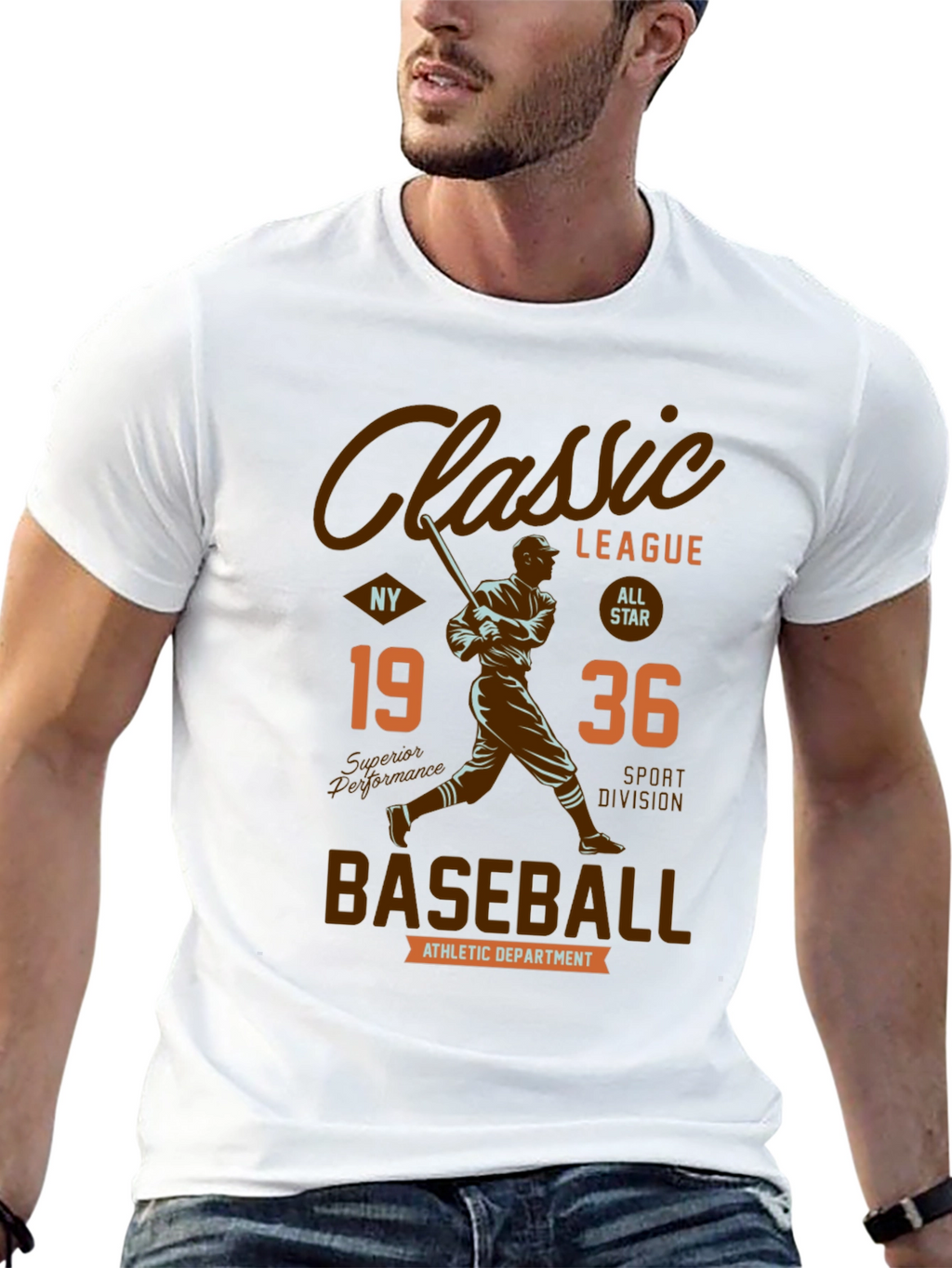 Classic League Baseball Graphic T-Shirt