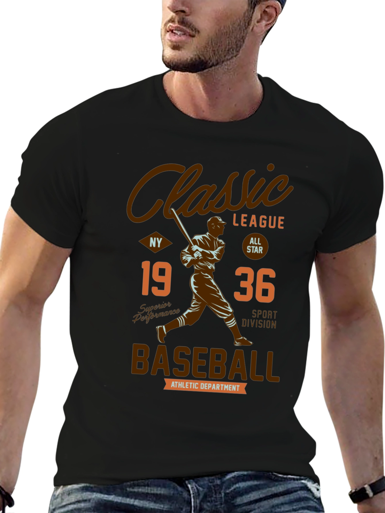 Classic League Baseball Graphic T-Shirt