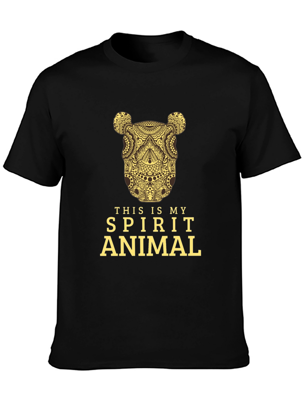 Spirit Animal Graphic Tee - Black Cotton T-Shirt