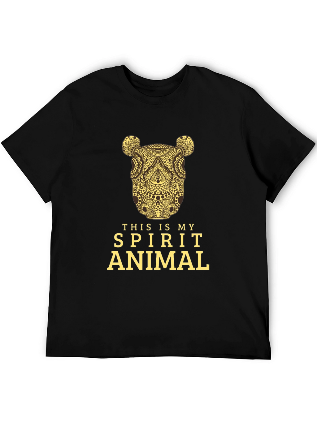 Spirit Animal Graphic Tee - Black Cotton T-Shirt