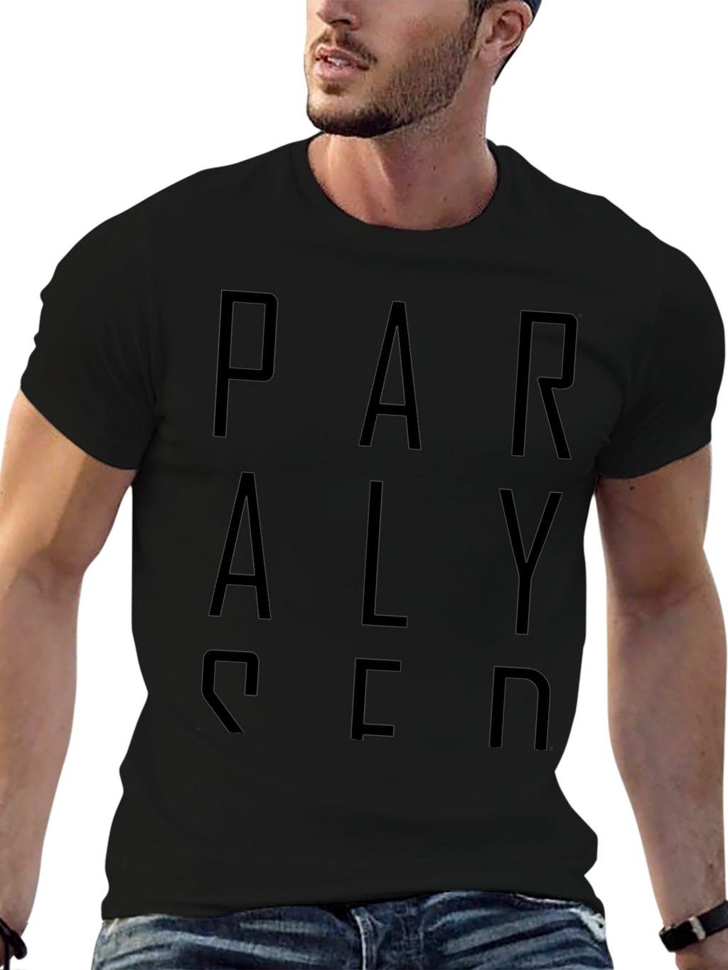 Paralysed Graphic Black T-Shirt
