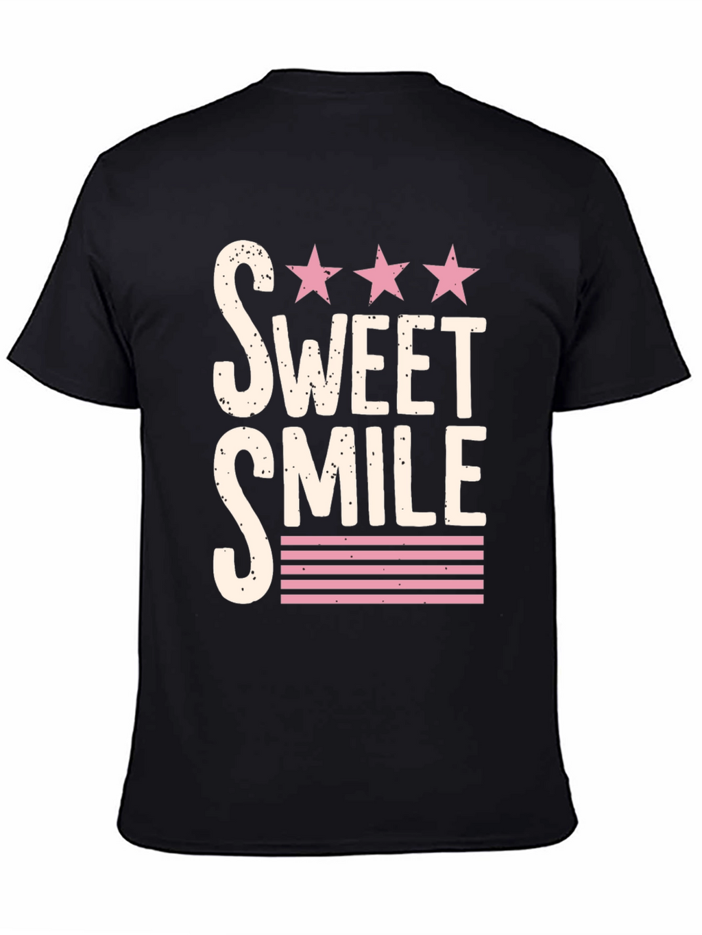 Sweet Smile Graphic Tee - Stylish Black T-Shirt