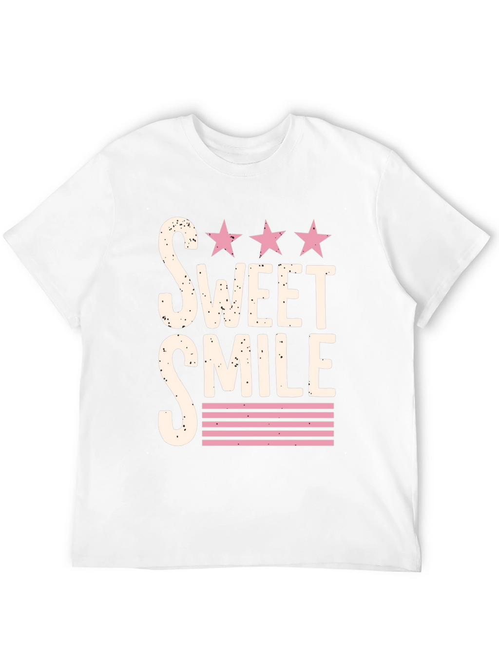 Sweet Smile Graphic Tee - Stylish Black T-Shirt