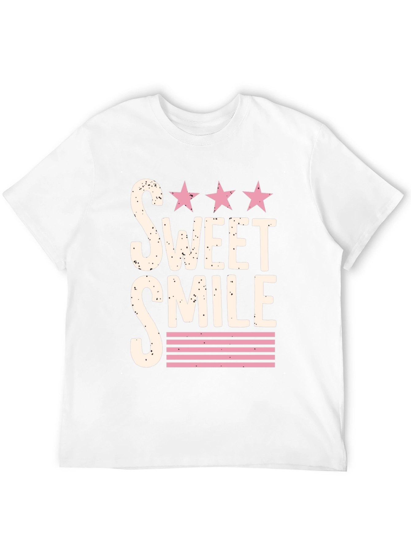 Sweet Smile Graphic Tee - Stylish Black T-Shirt