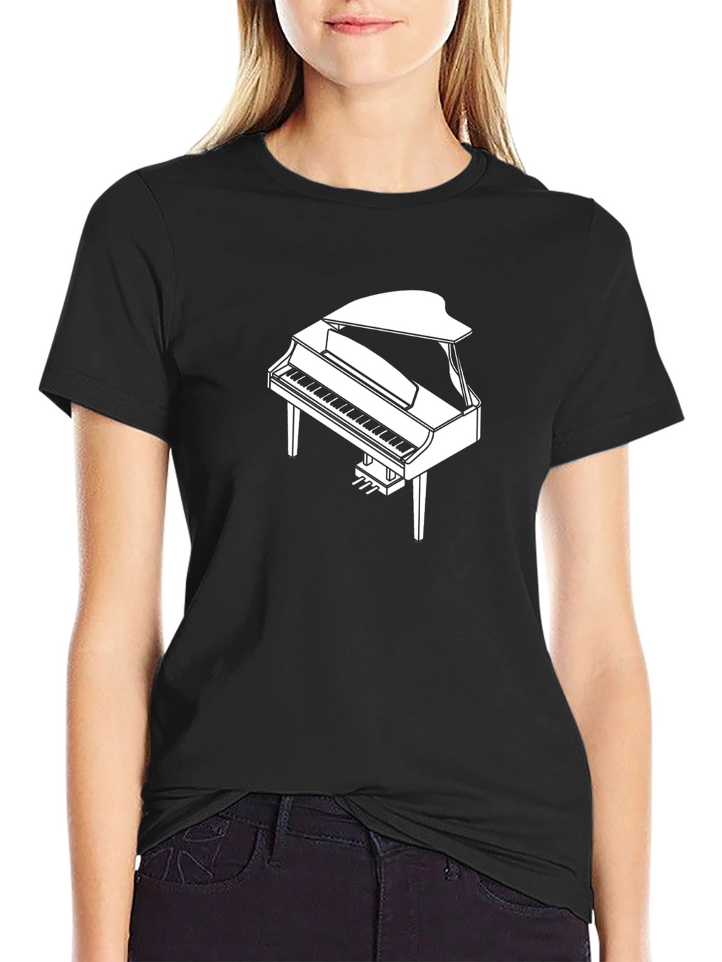 Piano Graphic Black T-Shirt