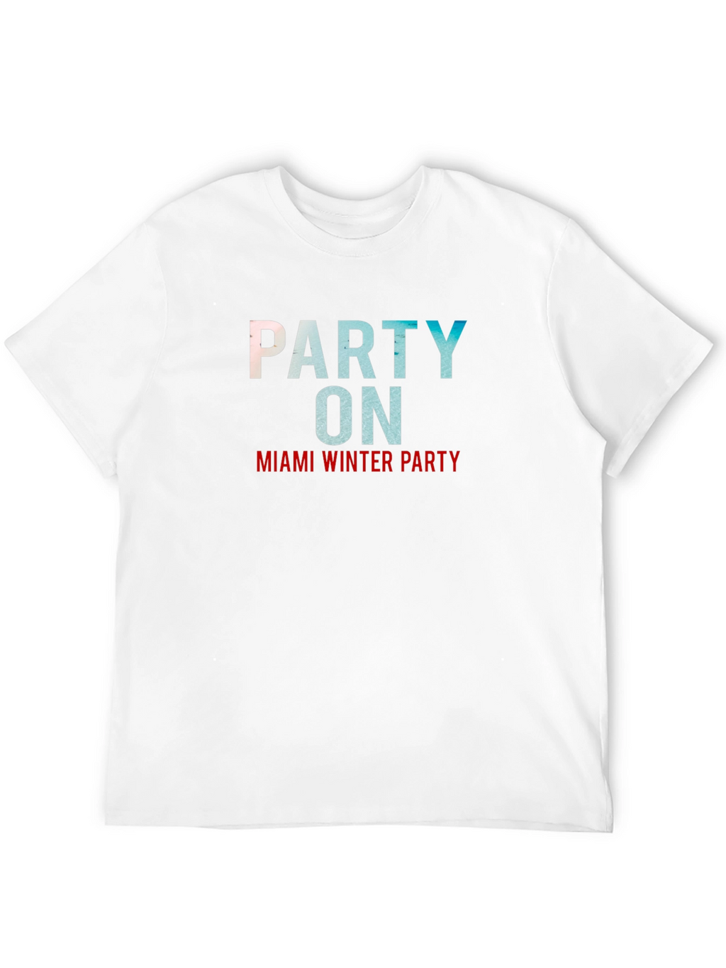 Miami Winter Party Black Graphic Tee