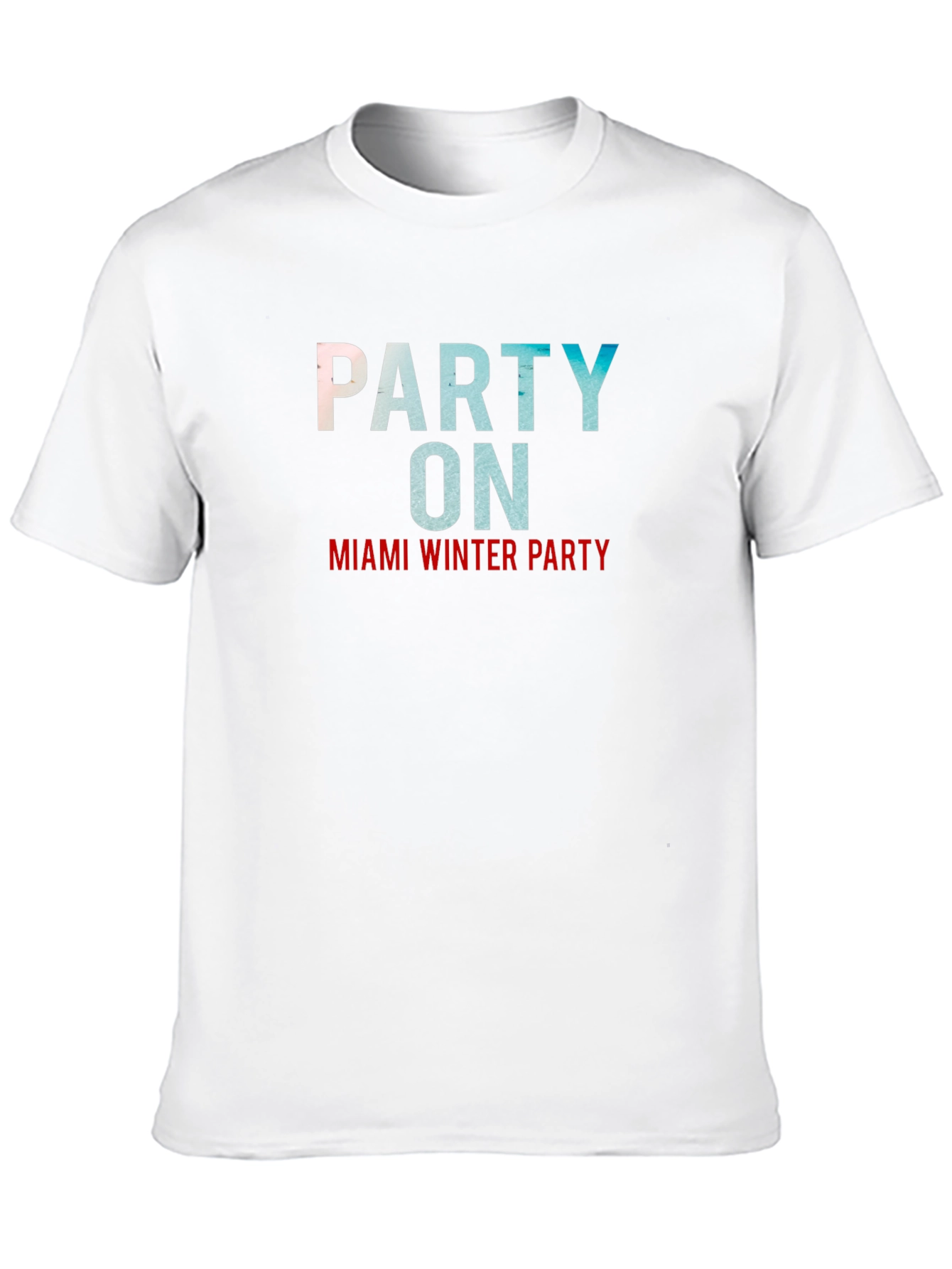 Miami Winter Party Black Graphic Tee