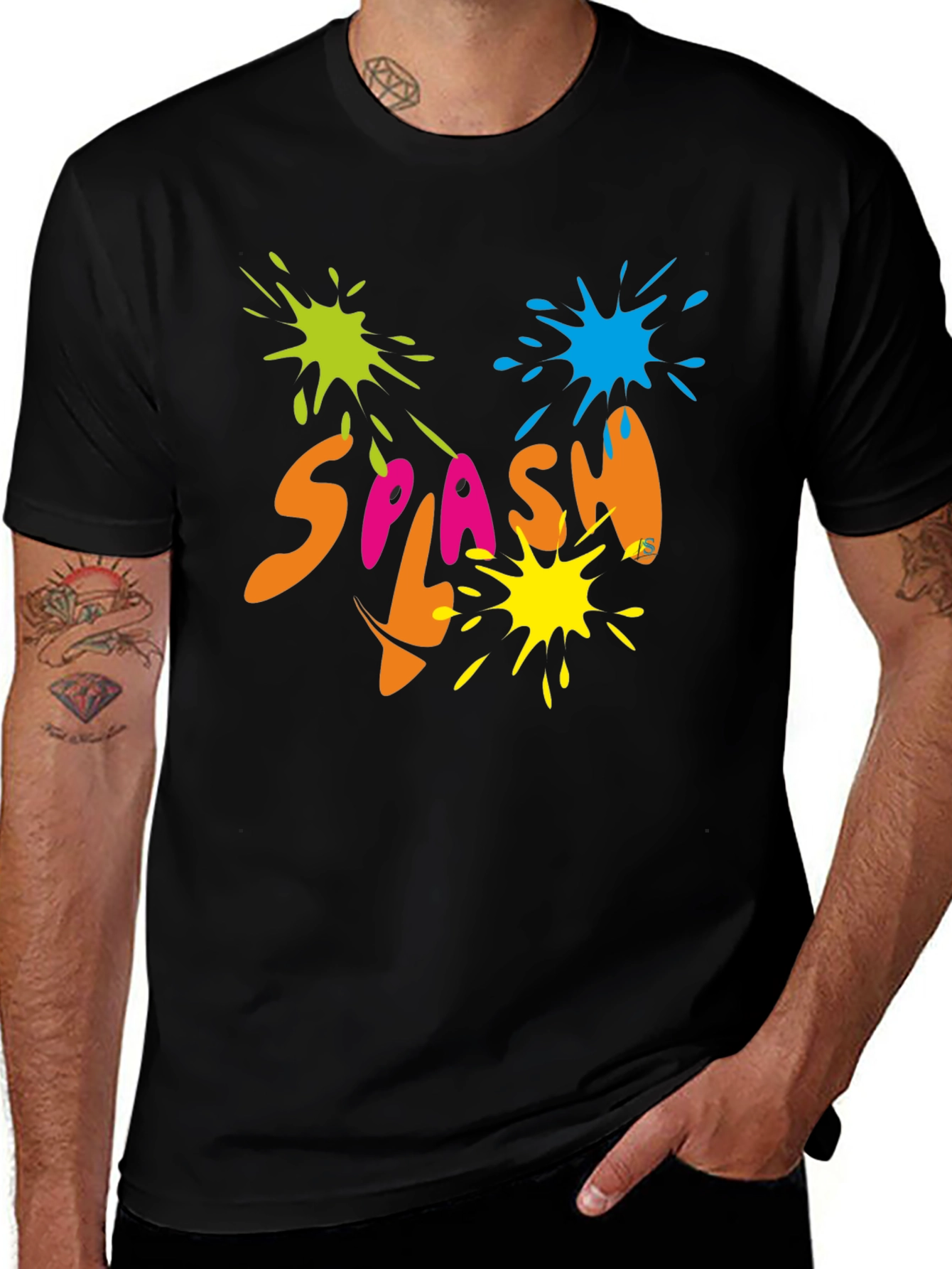 Splash Graphic Black T-Shirt