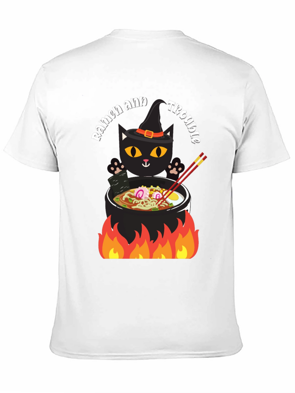 Ramen and Trouble Cat T-Shirt