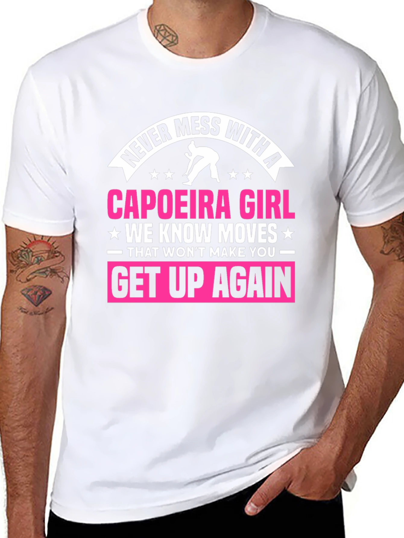 Never Mess With A Capoeira Girl Black T-Shirt