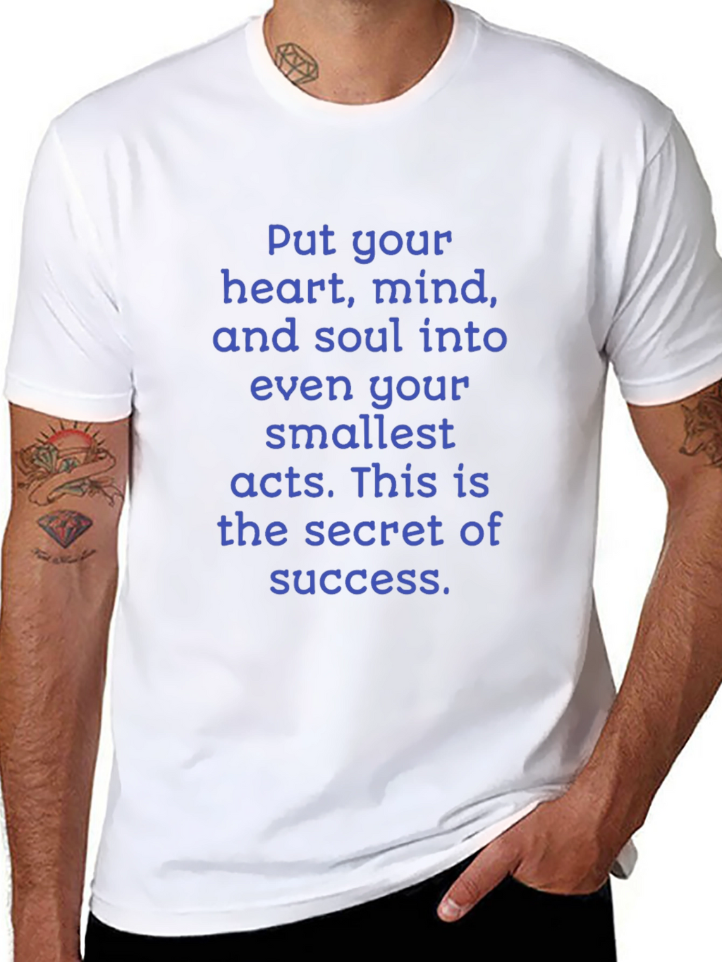 Motivational Quote T-Shirt: Heart Mind and Soul