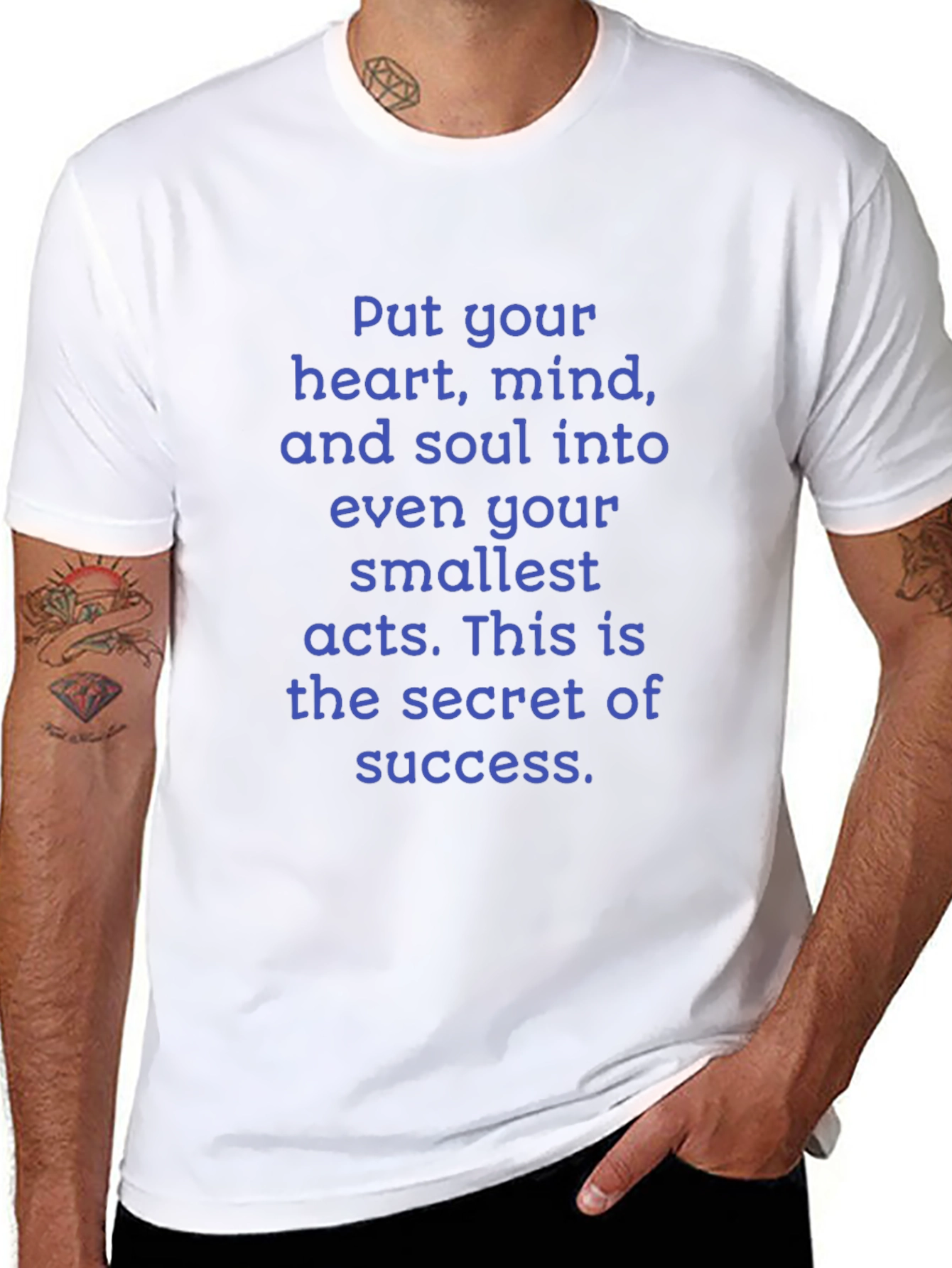 Motivational Quote T-Shirt: Heart Mind and Soul