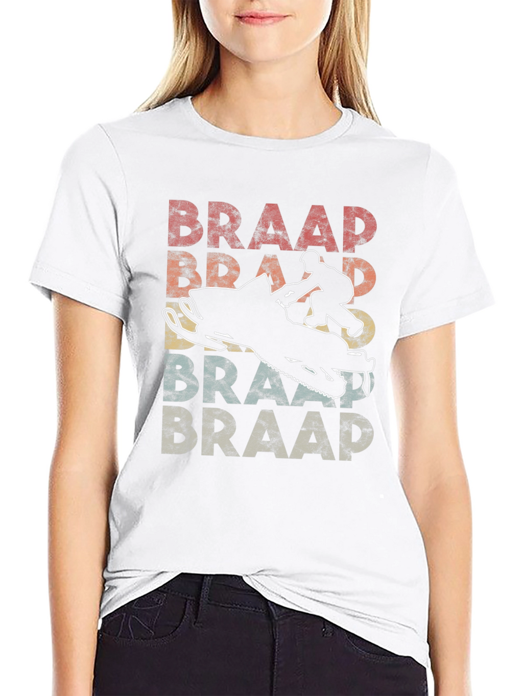 Braap Retro Snowmobile Graphic T-Shirt