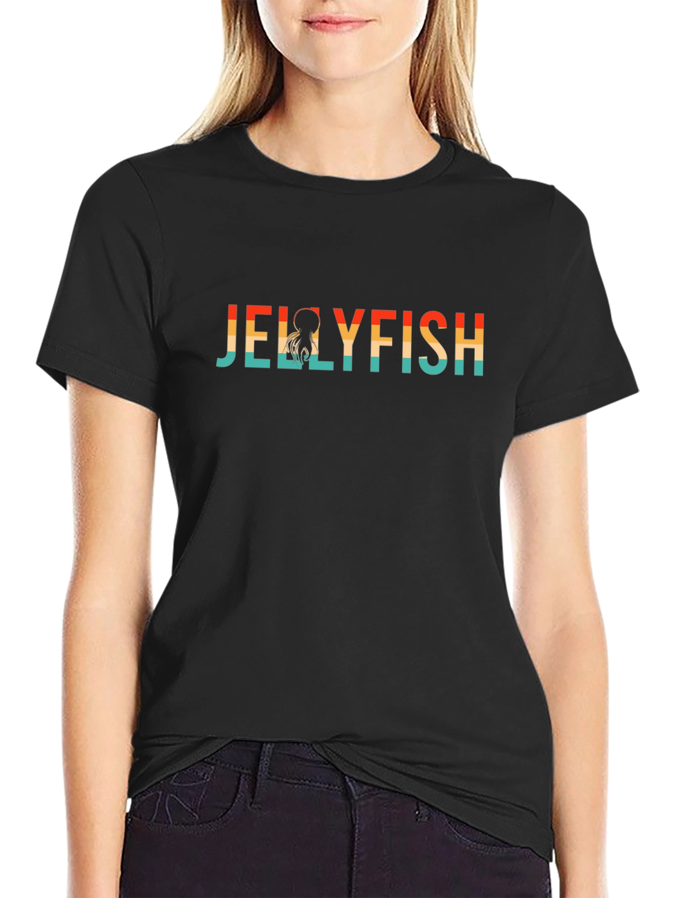 Retro Jellyfish Graphic T-Shirt
