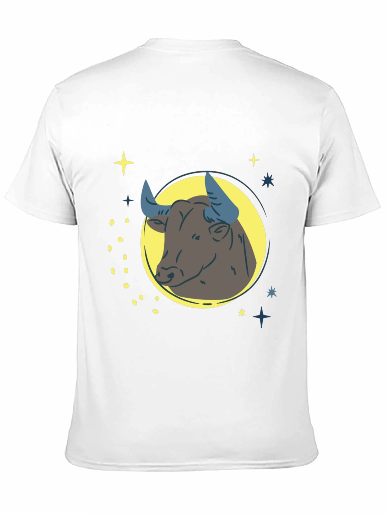 Taurus Zodiac Graphic Tee - Black Cotton Blend Shirt