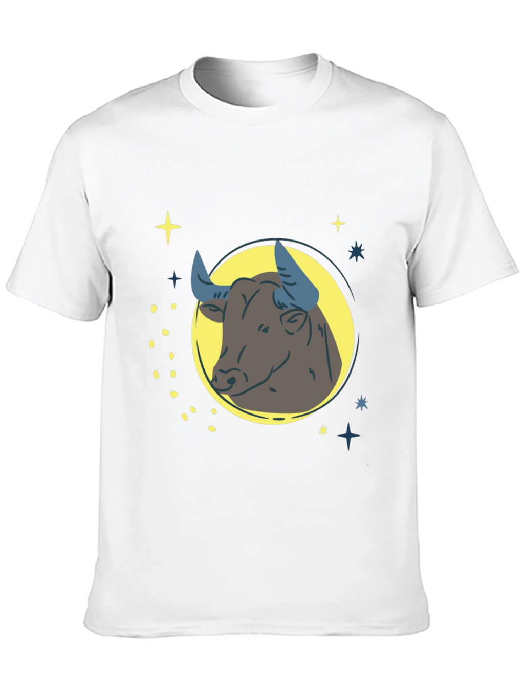 Taurus Zodiac Graphic Tee - Black Cotton Blend Shirt