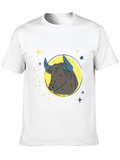 Taurus Zodiac Graphic Tee - Black Cotton Blend Shirt