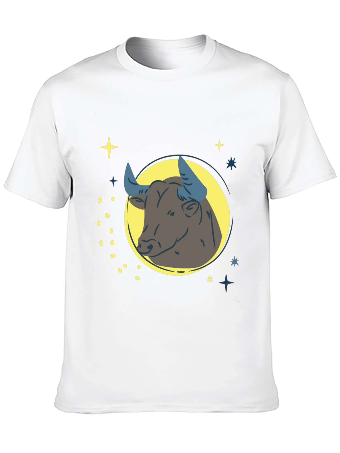 Taurus Zodiac Graphic Tee - Black Cotton Blend Shirt