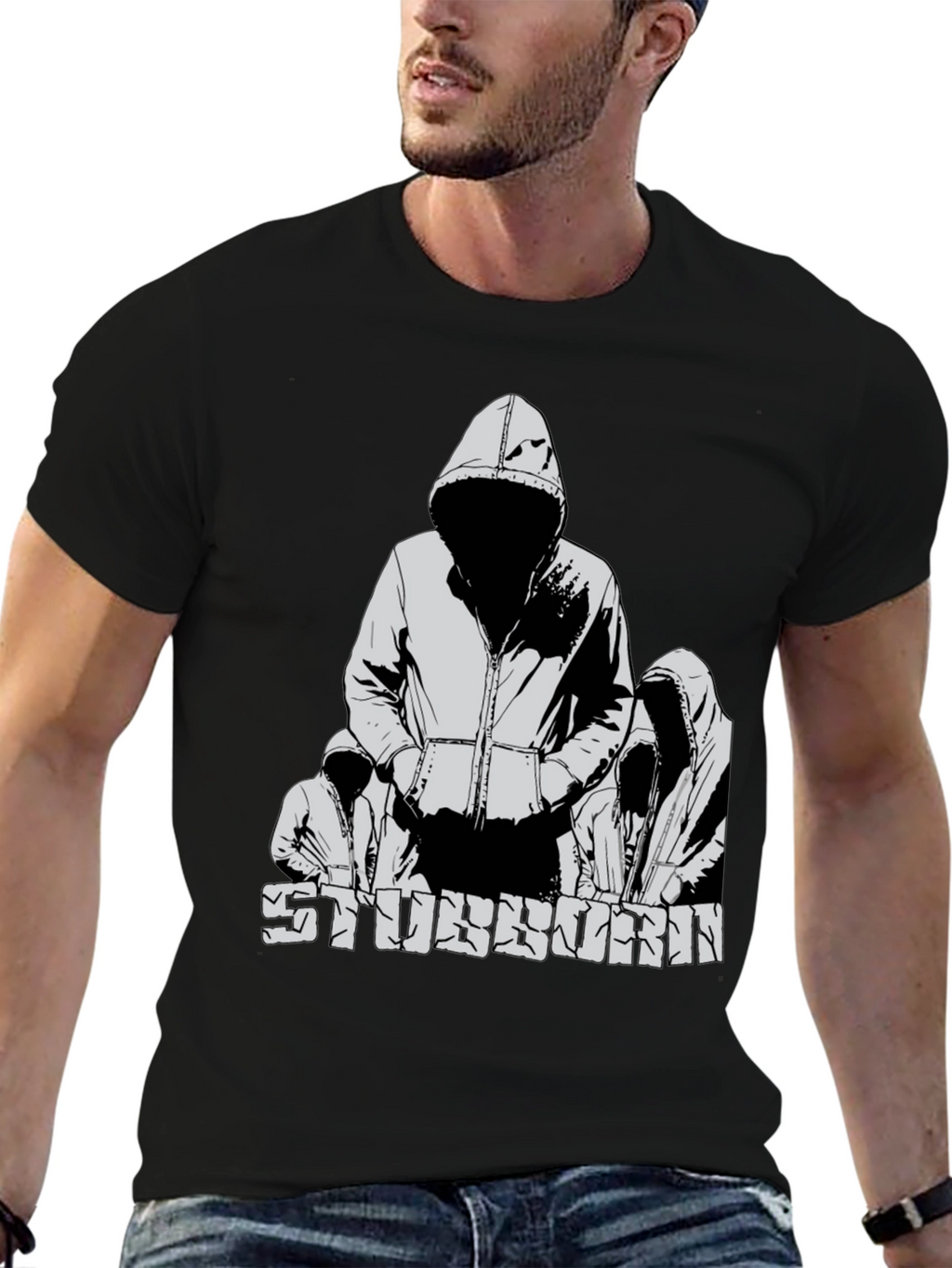 Stubborn Graphic T-Shirt - Black