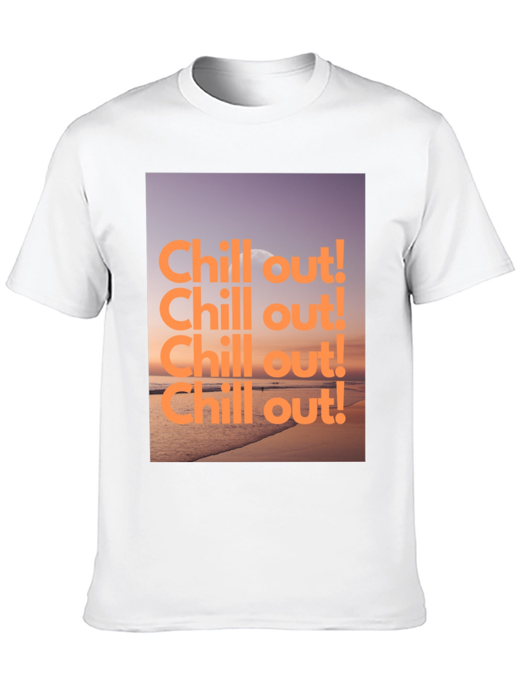 Chill Out Beach Graphic Tee - Relaxed Style