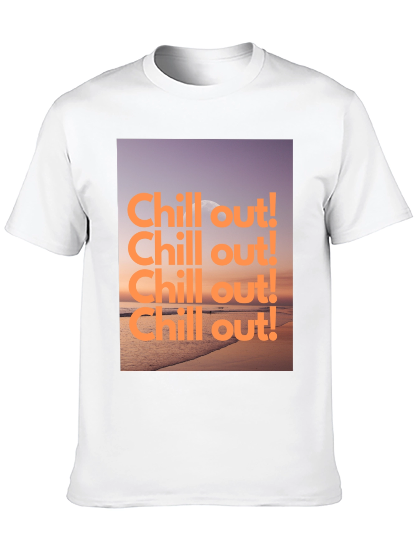 Chill Out Beach Graphic Tee - Relaxed Style