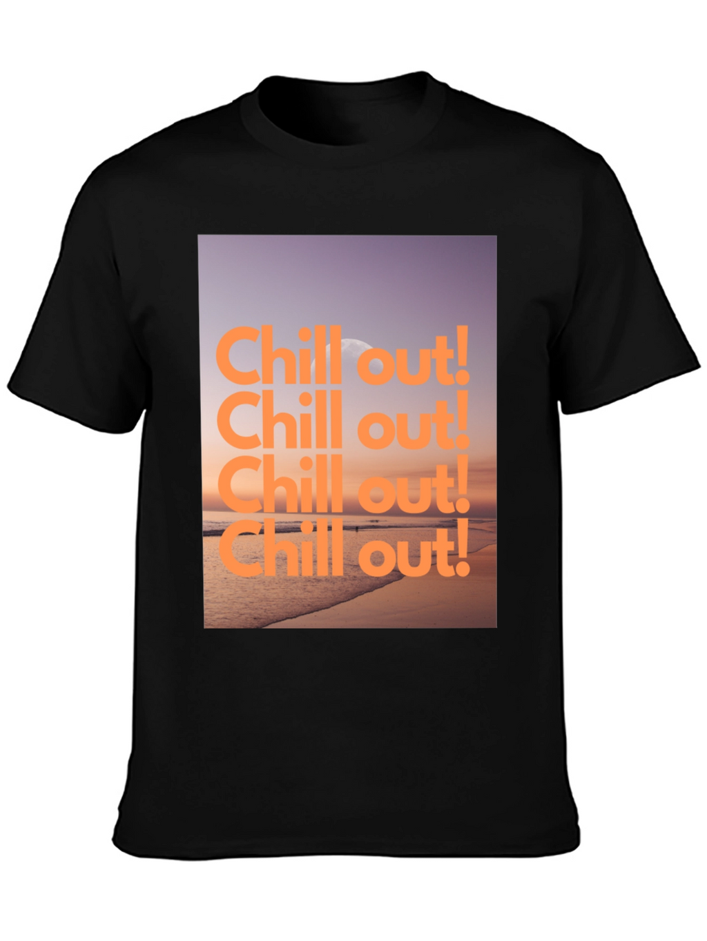 Chill Out Beach Graphic Tee - Relaxed Style