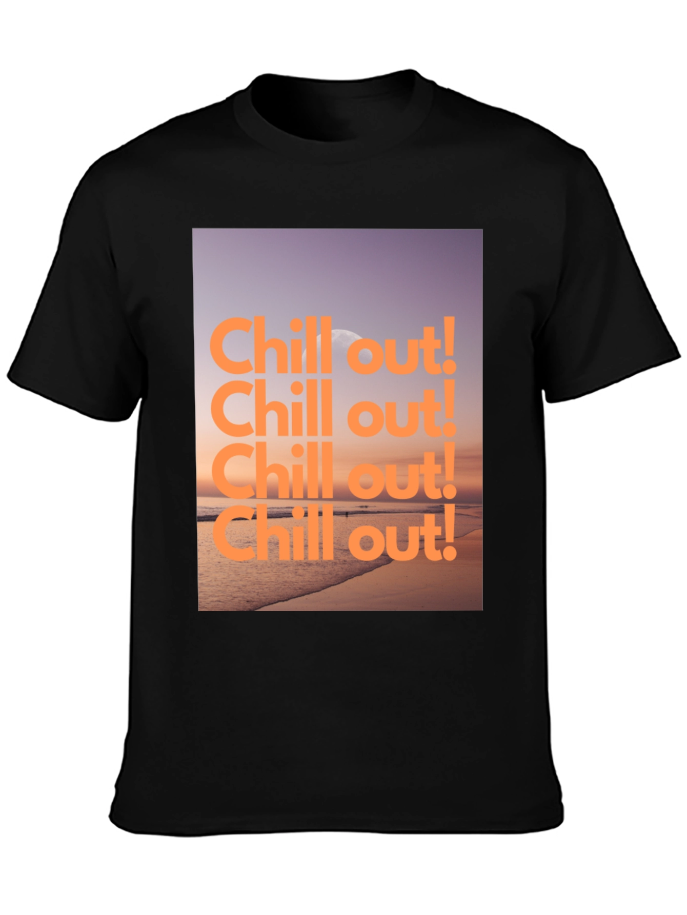 Chill Out Beach Graphic Tee - Relaxed Style