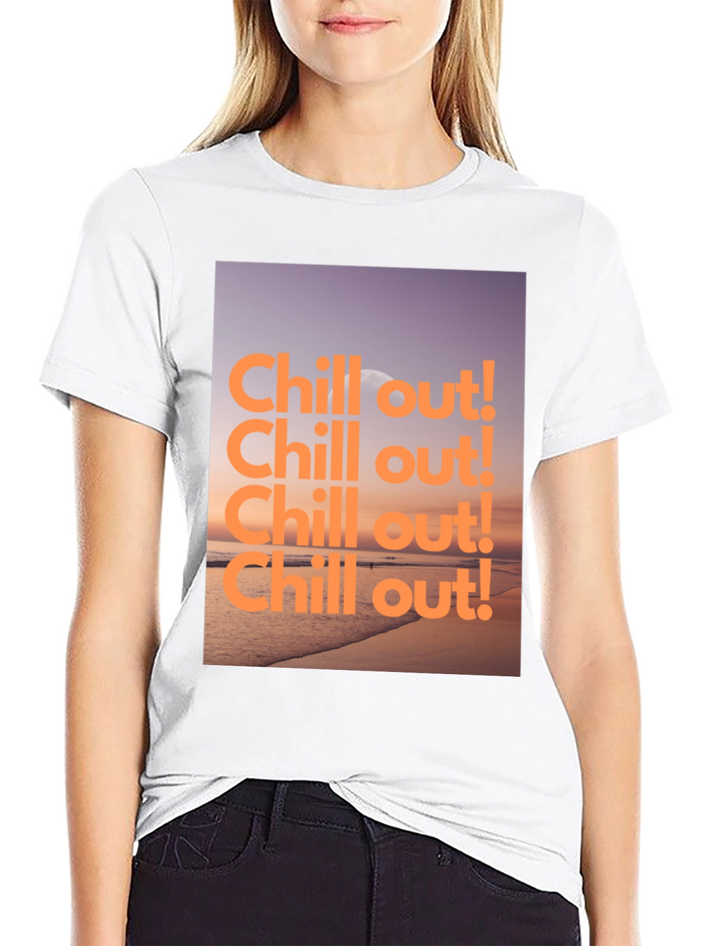 Chill Out Beach Graphic Tee - Relaxed Style