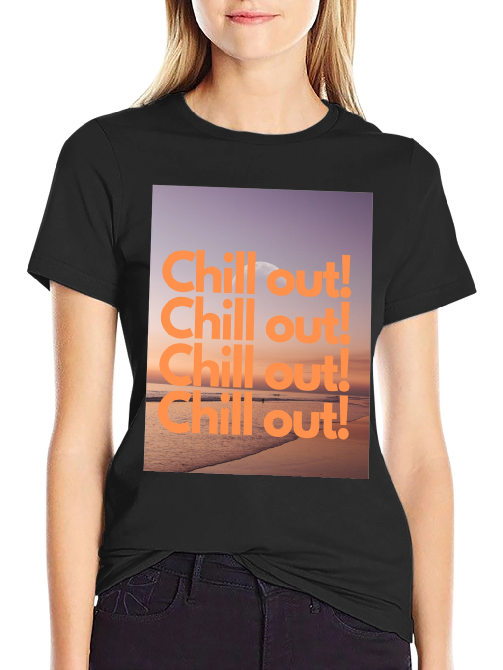 Chill Out Beach Graphic Tee - Relaxed Style