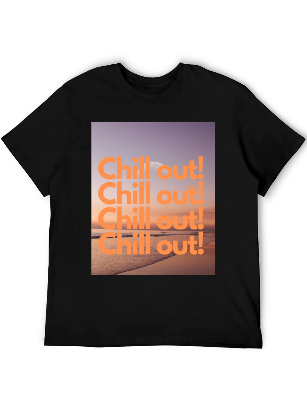 Chill Out Beach Graphic Tee - Relaxed Style