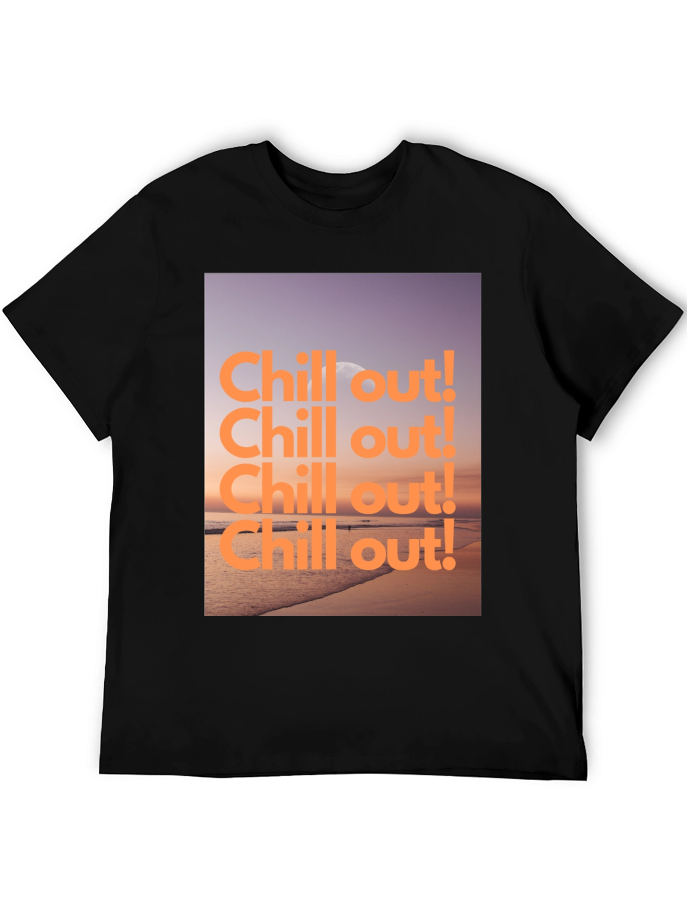 Chill Out Beach Graphic Tee - Relaxed Style
