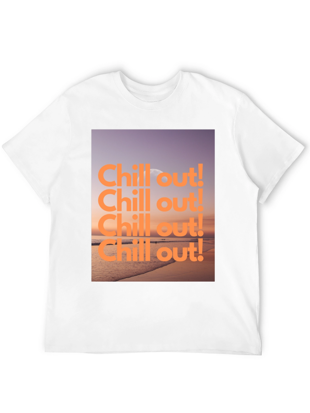 Chill Out Beach Graphic Tee - Relaxed Style
