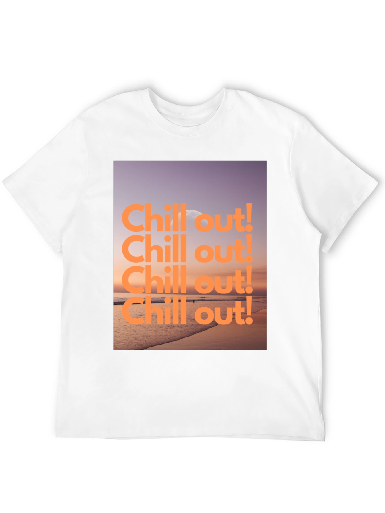 Chill Out Beach Graphic Tee - Relaxed Style