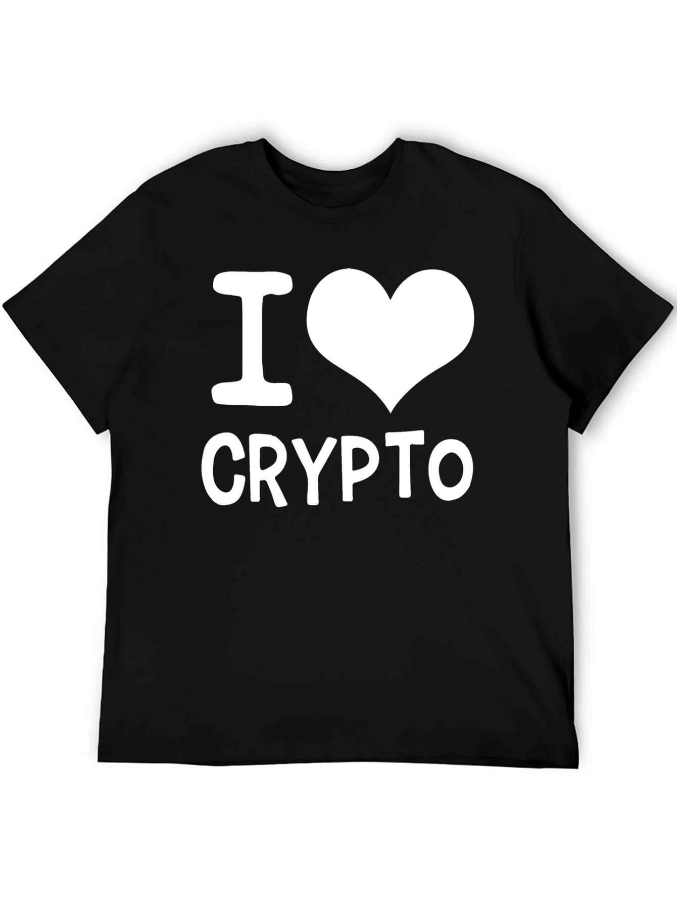 I Love Crypto T-Shirt - Black Casual Tee