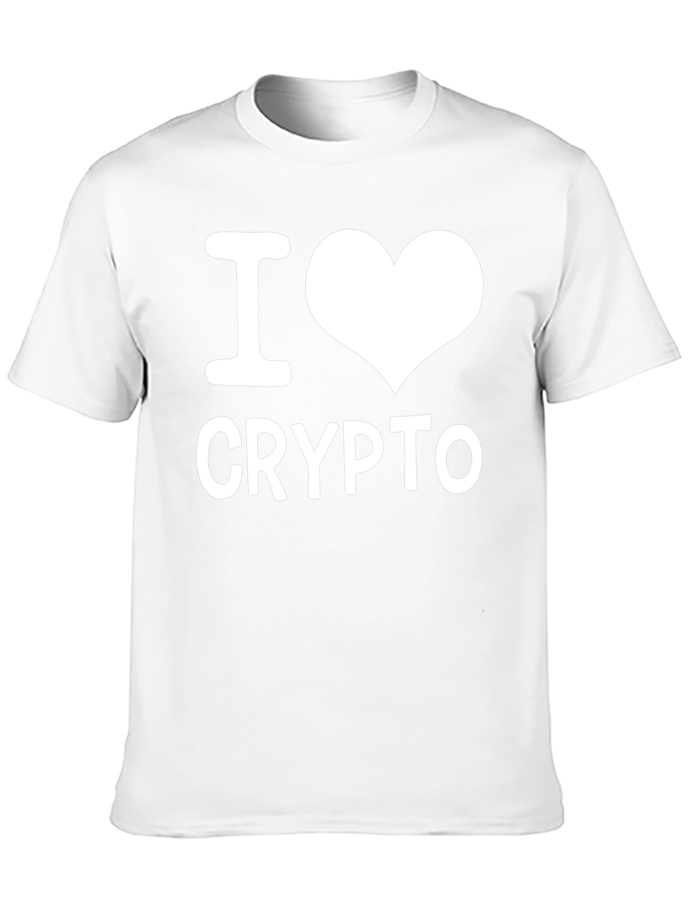 I Love Crypto T-Shirt - Black Casual Tee