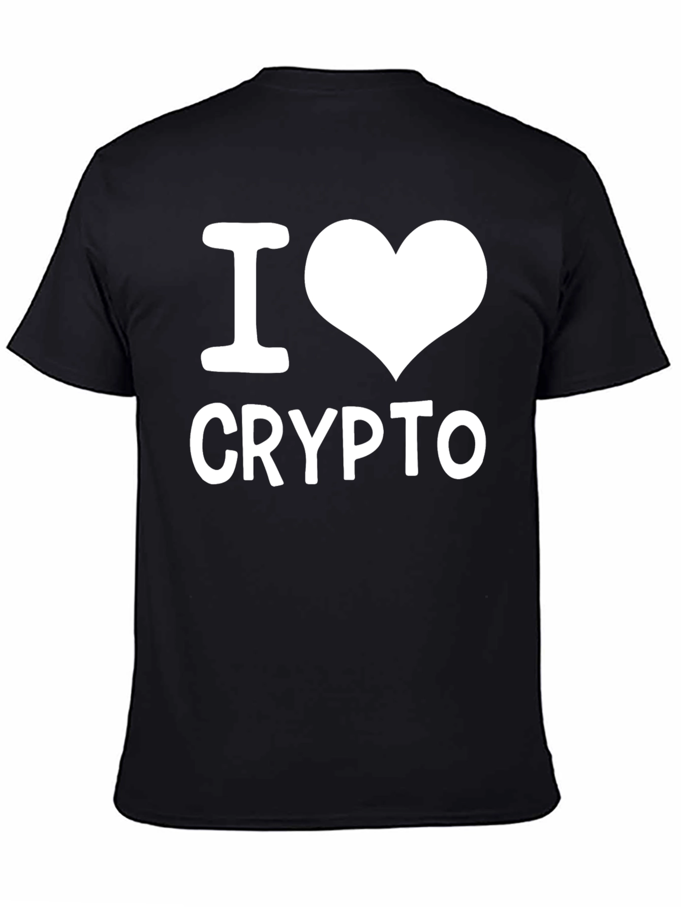 I Love Crypto T-Shirt - Black Casual Tee