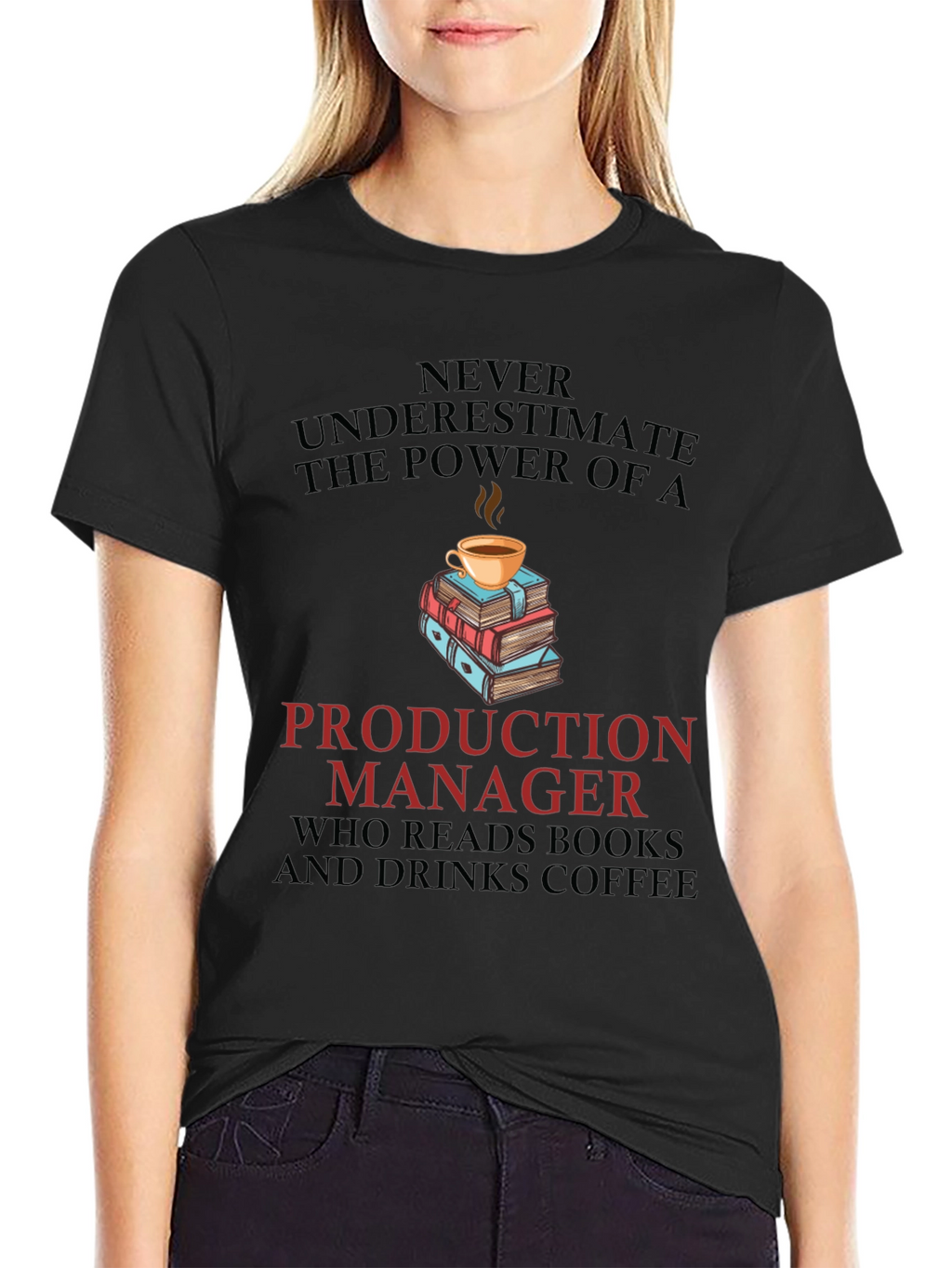 Production Manager Coffee and Books T-Shirt