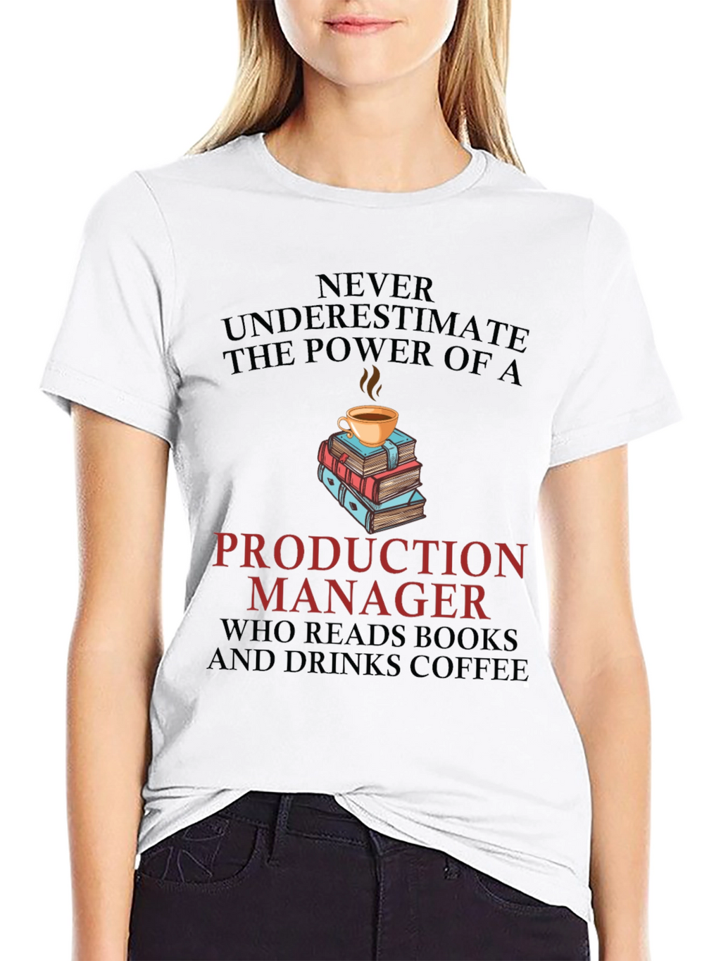 Production Manager Coffee and Books T-Shirt