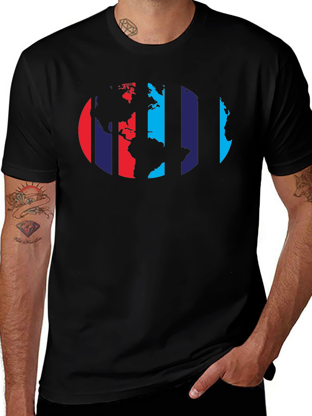 World Map Graphic T-Shirt - Global Design Tee