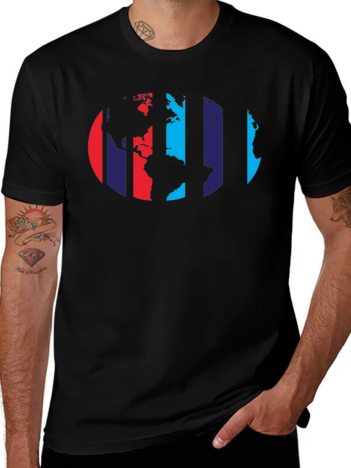 World Map Graphic T-Shirt - Global Design Tee