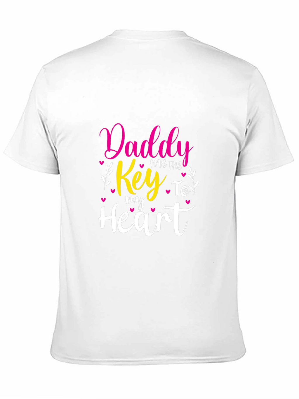 Daddys Key to My Heart T-Shirt - Black