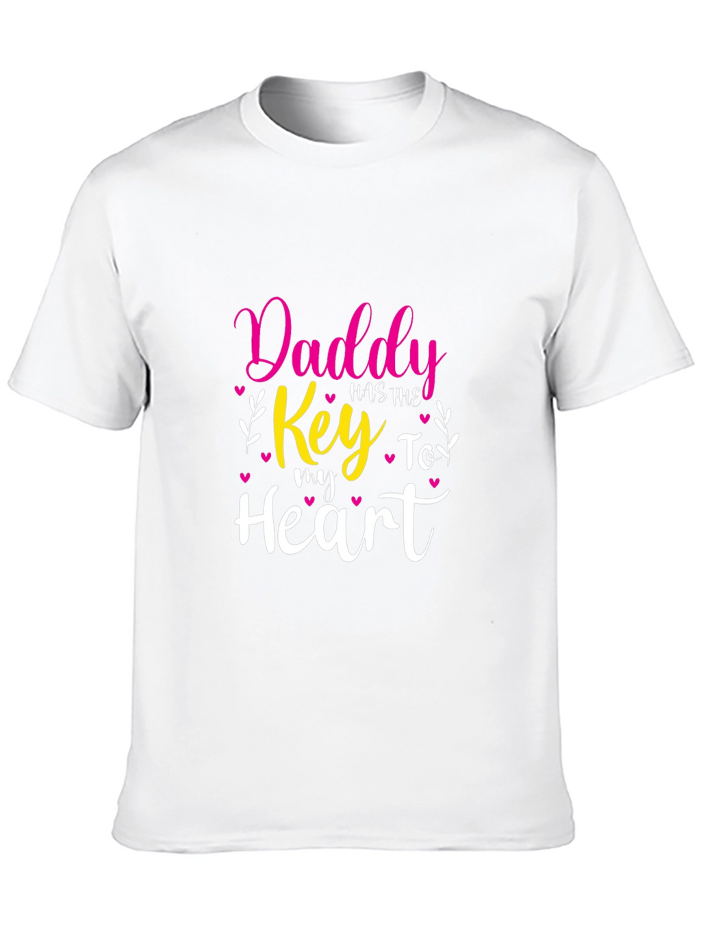 Daddys Key to My Heart T-Shirt - Black