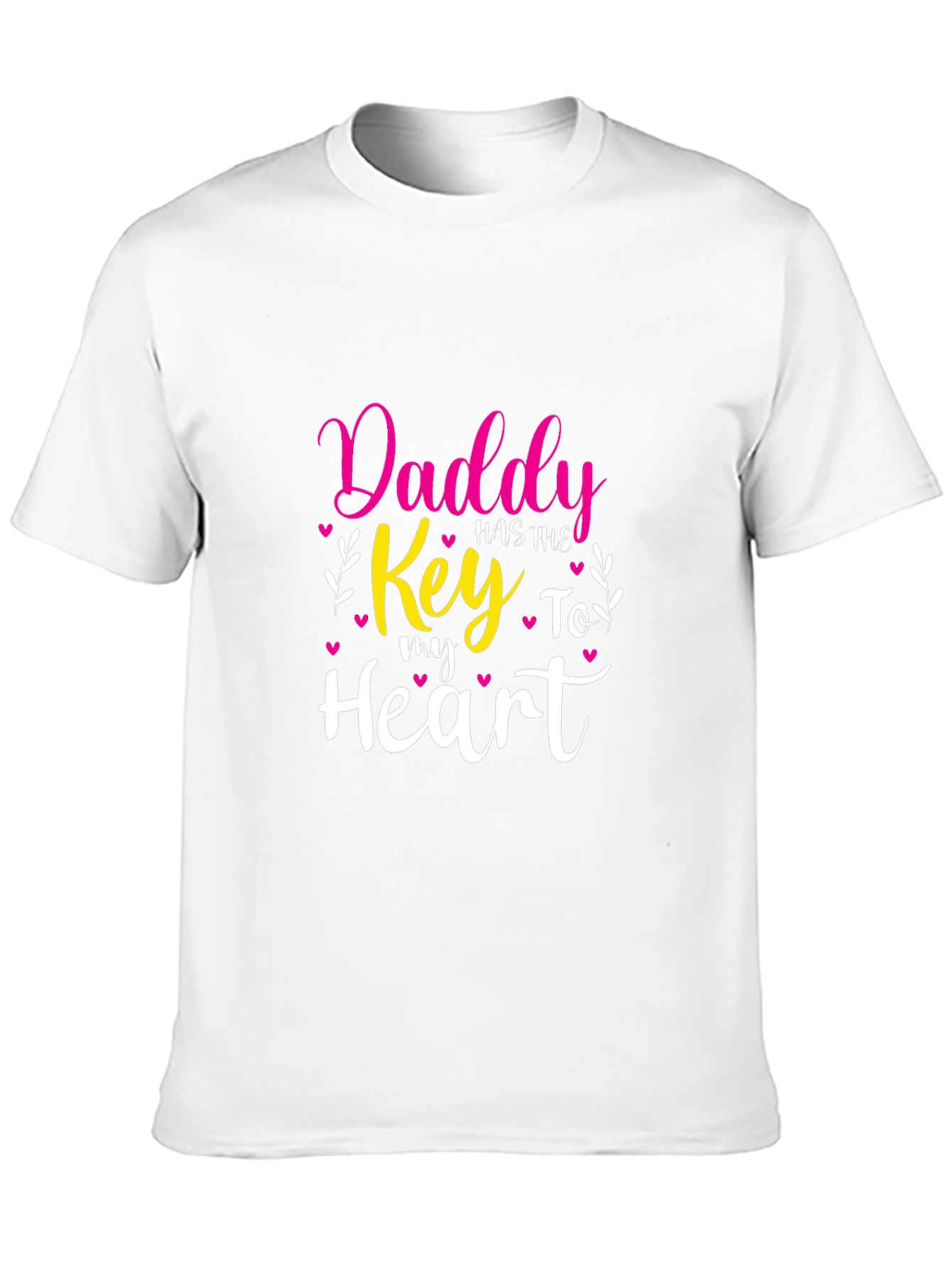 Daddys Key to My Heart T-Shirt - Black