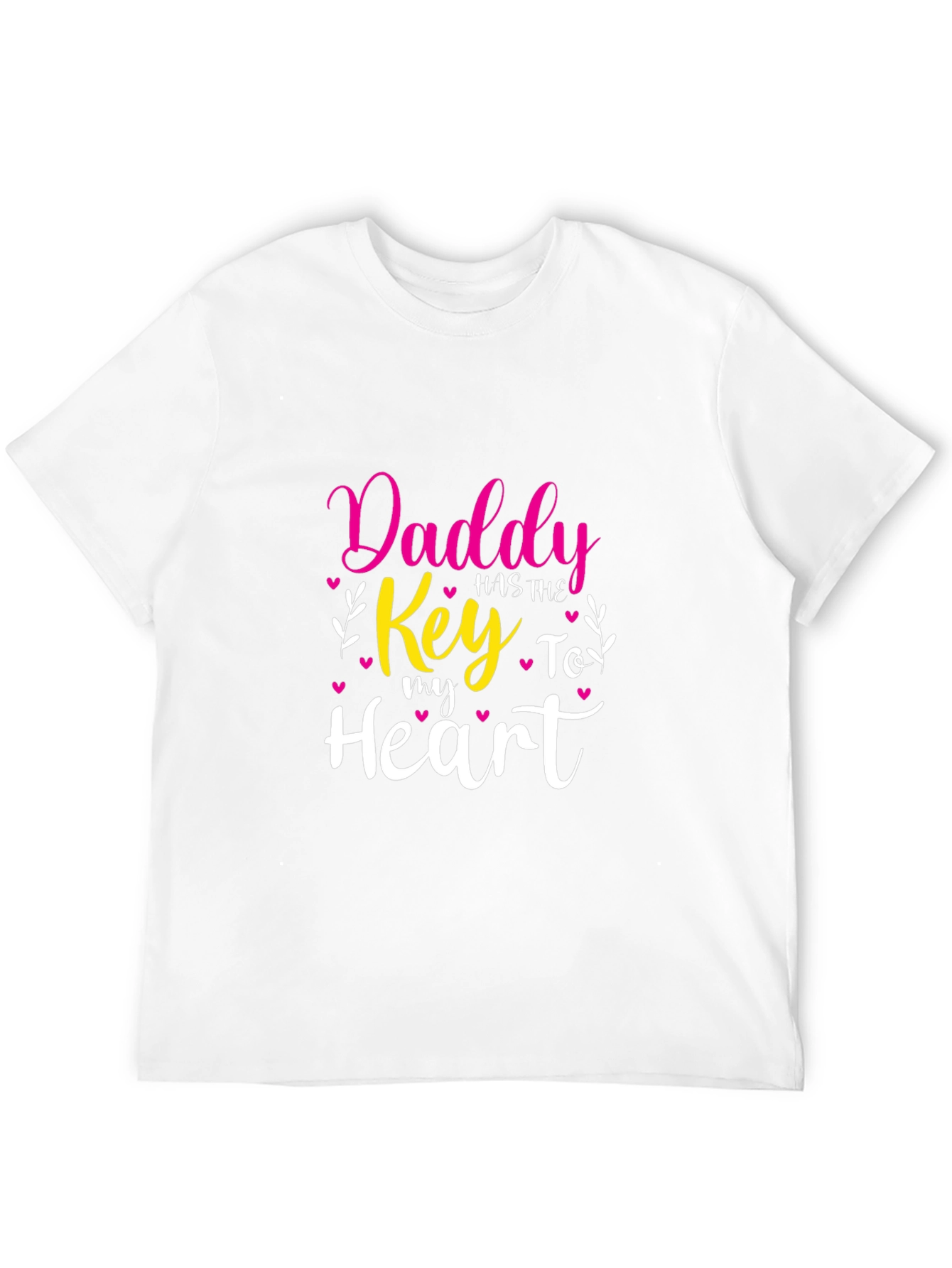 Daddys Key to My Heart T-Shirt - Black